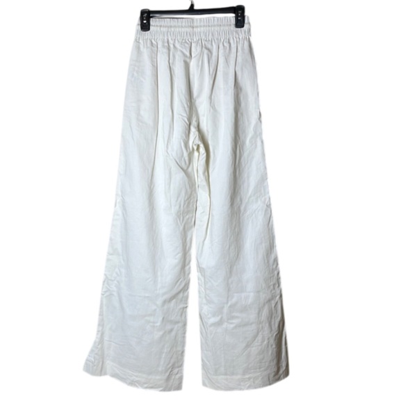 FRAME Crea Lounge cotton-blend wide-leg pants - White/Ivory/Cream - XS - Picture 4 of 15